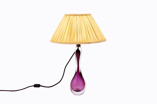 Vintage Glass Table Lamp, 1960s-CEJ-488399