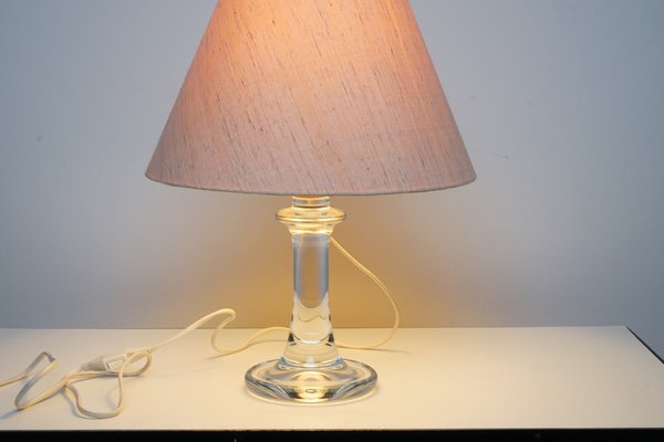 Vintage Glass Table Lamp from Holmegaard, 1960s-CIP-1104662