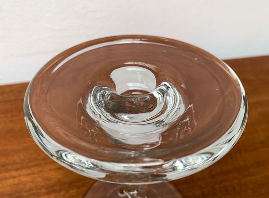 Vintage Glass Twisted Candle Stick Holder, 1970s-UAH-1338274