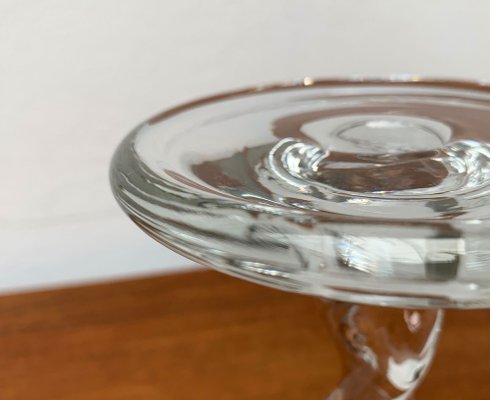 Vintage Glass Twisted Candle Stick Holder, 1970s-UAH-1338274