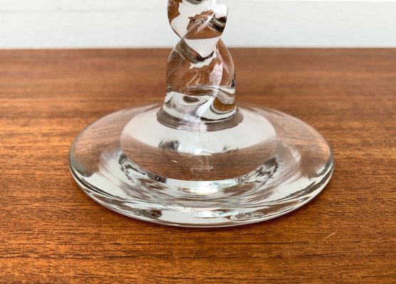 Vintage Glass Twisted Candle Stick Holder, 1970s-UAH-1338274