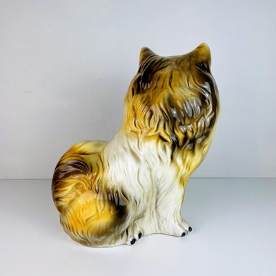 Vintage Glazed Ceramic Sculpture of Dog, Italy, 1960s-WQC-1047701