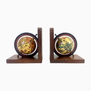 Vintage Globe Bookends, 1960s, Set of 2-ZCY-2038029