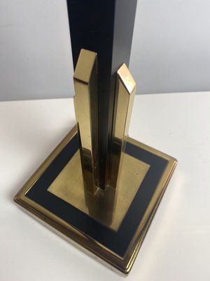 Vintage Gold and Brass Black Table Lamp, 1970s-WZZ-858657