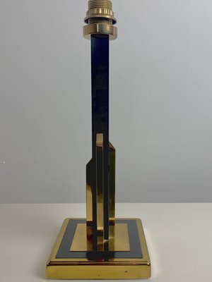 Vintage Gold and Brass Black Table Lamp, 1970s-WZZ-858657