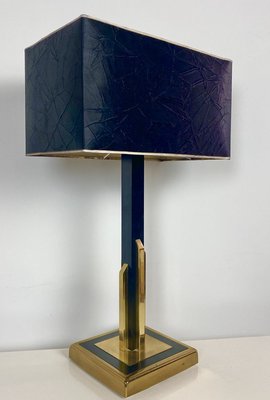 Vintage Gold and Brass Black Table Lamp, 1970s-WZZ-858657