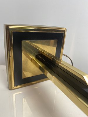 Vintage Gold and Brass Black Table Lamp, 1970s-WZZ-858657