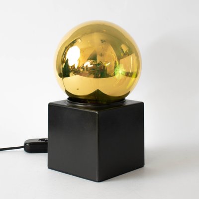 Vintage Gold Ball Table Lamp from Philips, 1970s-IXK-1411065