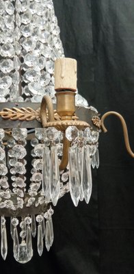 Vintage Gold Chandelier, 1950s-TTJ-1737318