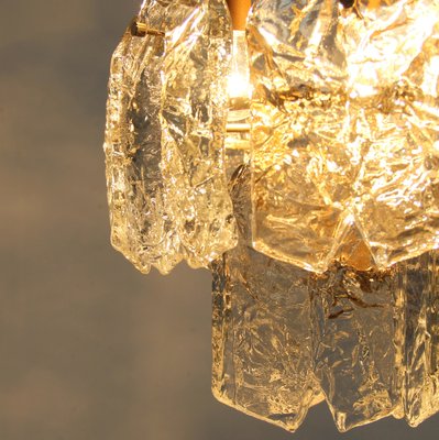 Vintage Gold Crystal & Metal Ceiling Lamp from Kalmar-NE-1279457