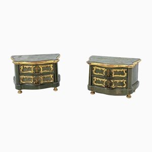 Vintage Gold Lacquered Wood Jewel Boxes, Set of 2-RCE-1230485