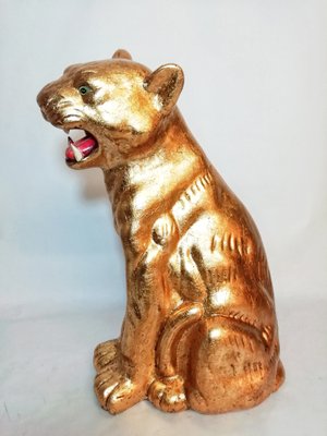 Vintage Gold Leaf & Ceramic Tiger-RGF-691162