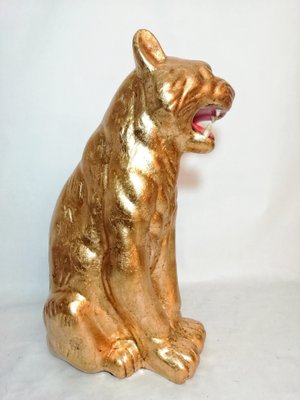 Vintage Gold Leaf & Ceramic Tiger-RGF-691162