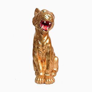 Vintage Gold Leaf & Ceramic Tiger-RGF-691162