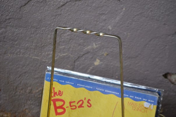 Vintage Gold Magazine Rack, 1950s-AIU-655783