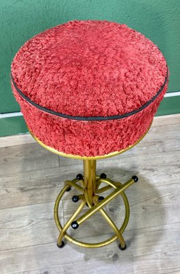 Vintage Gold & Red Bar Stool-ROJ-1317659