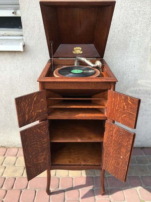 Vintage Gramophone in a Cabinet by Jupiter Mark Bevete, 1920s-WQQ-620014