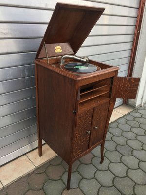 Vintage Gramophone in a Cabinet by Jupiter Mark Bevete, 1920s-WQQ-620014