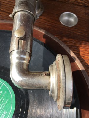 Vintage Gramophone in a Cabinet by Jupiter Mark Bevete, 1920s-WQQ-620014