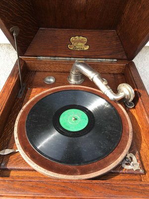 Vintage Gramophone in a Cabinet by Jupiter Mark Bevete, 1920s-WQQ-620014