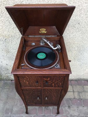 Vintage Gramophone in a Cabinet by Jupiter Mark Bevete, 1920s-WQQ-620014