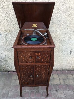 Vintage Gramophone in a Cabinet by Jupiter Mark Bevete, 1920s-WQQ-620014