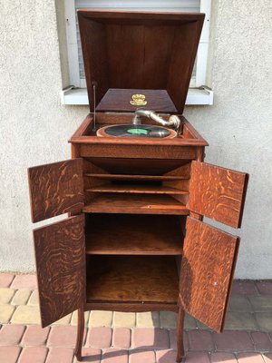 Vintage Gramophone in a Cabinet by Jupiter Mark Bevete, 1920s-WQQ-620014