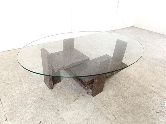 Vintage Granite Coffee Table attributed to Willy Ballez, 1970s-IRH-1741513