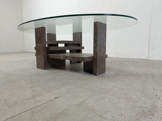 Vintage Granite Coffee Table attributed to Willy Ballez, 1970s-IRH-1741513