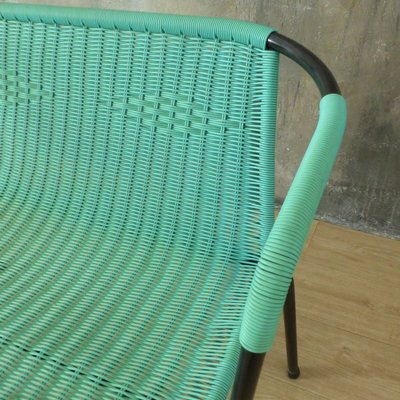 Vintage Green Bench & Chairs, 1960s, Set of 3-WK-748908