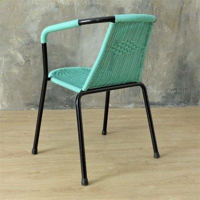 Vintage Green Bench & Chairs, 1960s, Set of 3-WK-748908