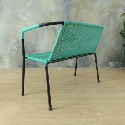 Vintage Green Bench & Chairs, 1960s, Set of 3-WK-748908