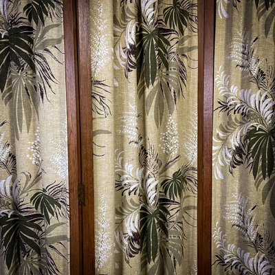 Vintage Green Botanical Room Divider-IA-1412598