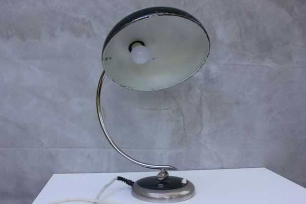 Vintage Green Enamel Table Lamp-UWJ-1328677