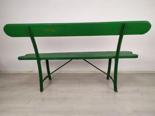 Vintage Green Garden Bench-EAD-1246684