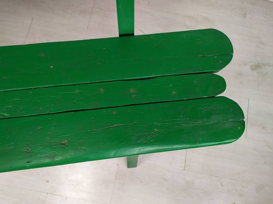 Vintage Green Garden Bench-EAD-1246684