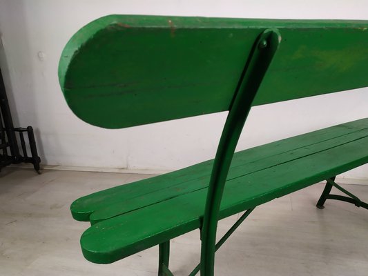 Vintage Green Garden Bench-EAD-1246684