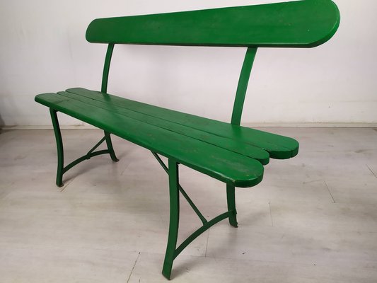 Vintage Green Garden Bench-EAD-1246684