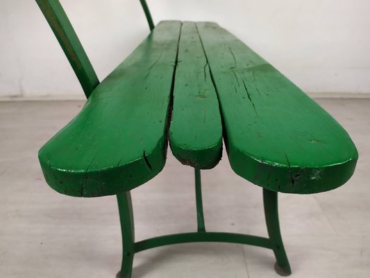 Vintage Green Garden Bench-EAD-1246684