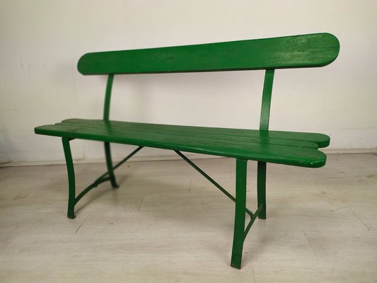 Vintage Green Garden Bench-EAD-1246684