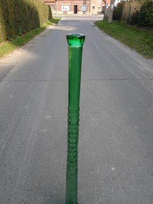 Vintage Green Long Neck Glass Empoli Vase Bottle-AWL-1231462