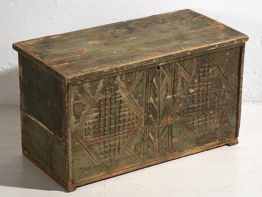 Vintage Green Patina Chest, 1920-ZNJ-2035304