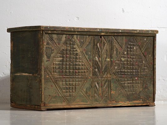 Vintage Green Patina Chest, 1920-ZNJ-2035304