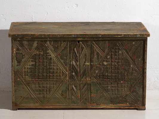 Vintage Green Patina Chest, 1920-ZNJ-2035304