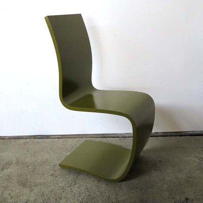 Vintage Green Plywood Dining Chairs, 1960s, Set of 4-WK-548722