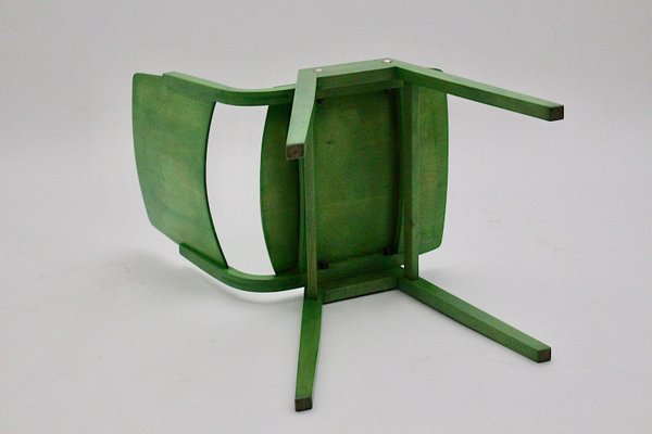 Vintage Green Stacking Dining Chairs by Roland Rainer, Vienna, 1952, Set of 12-NB-920101