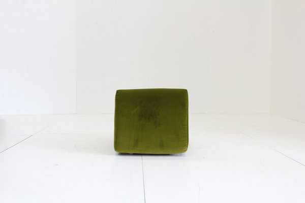 Vintage Green Velvet Lounge Chair, Italy, 1970s-HFL-1813595