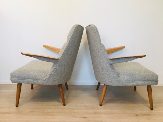 Vintage Grey Armchairs from Krasna Izba, 1960s, Set of 2-YNX-1142930