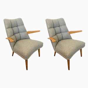 Vintage Grey Armchairs from Krasna Izba, 1960s, Set of 2-YNX-1142930