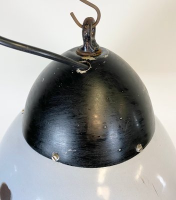 Vintage Grey Enamelled Hanging Lamp, 1930s-CGF-828593